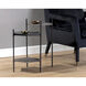 Hexall 24 X 22.5 inch Black / Antique Brass Side Table